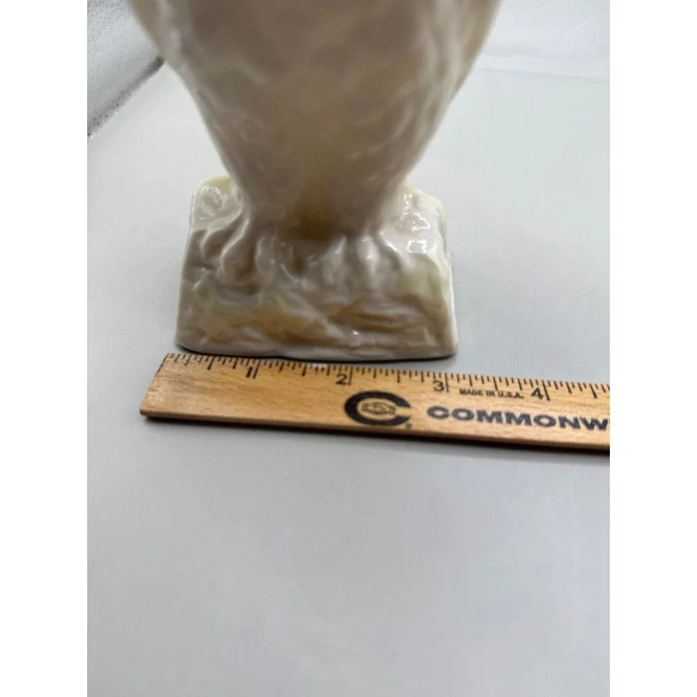 Belleek Ireland Horned Owl Figurine Green Mark‎ 8